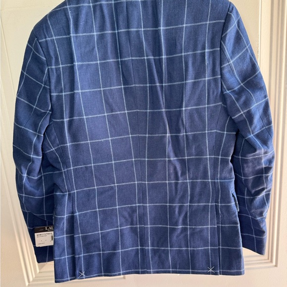 BRAND NEW Ralph Lauren Boys Navy/Light Blue Checkered Blazer Sport Coat Easter - Picture 2 of 5